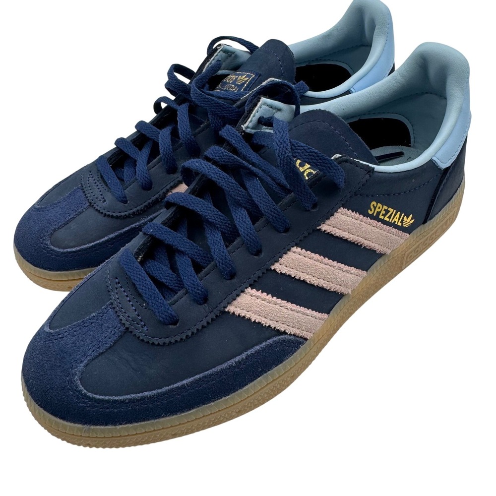 Adidas Handball Spezial Navy Pink Gum Sole Sneakers Womens 7